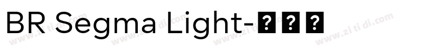 BR Segma Light字体转换